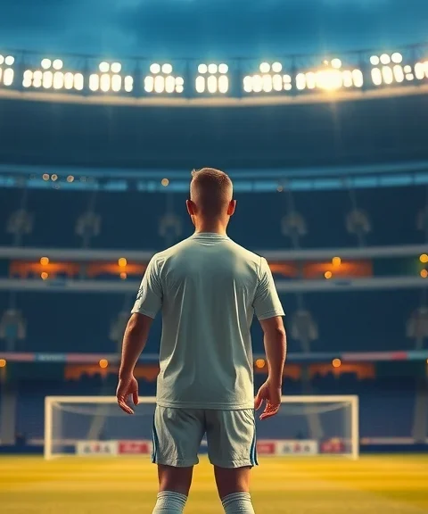 Illustration: football scene for Cristiano Ronaldo