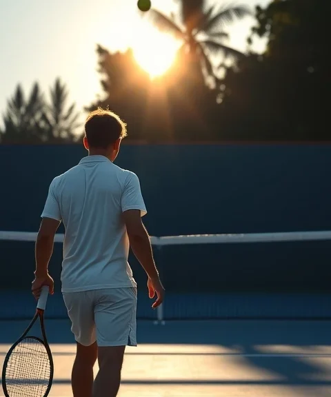 Illustration: tennis scene for Carlos Alcaraz