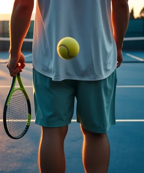 Illustration: tennis scene for Roger Federer
